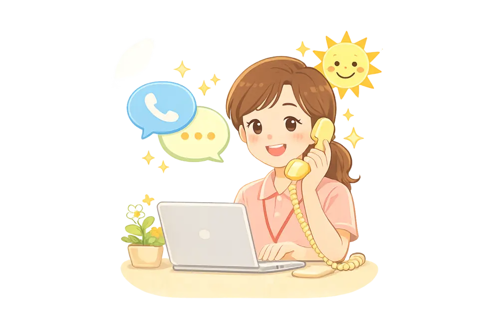 お問い合わせ対応のイメージイラスト